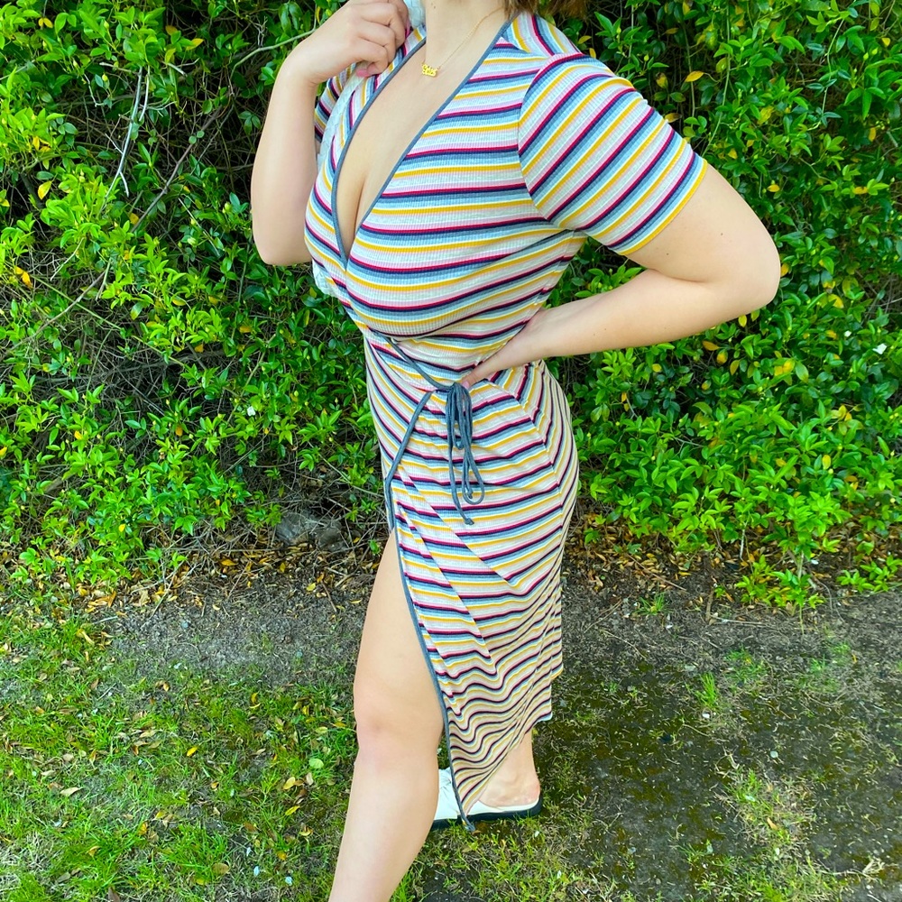 High slit maxi dress